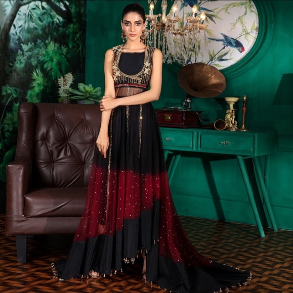 NEW indian pakistani designer dress zartash couture size M-L - Picture 14 of 14